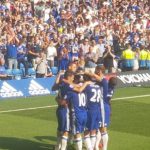 Chelsea goal celebration after WIllian scores against Burnley